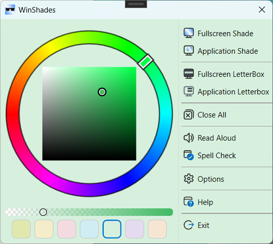 WinShades letterbox reading ruler